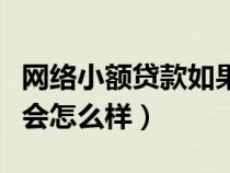 网络小额贷款如果不还会怎样（网络小贷不还会怎么样）