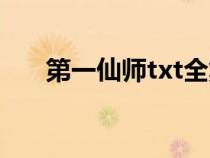 第一仙师txt全集下载（第一仙师txt）