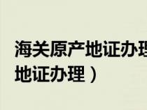 海关原产地证办理流程及所需材料（海关原产地证办理）