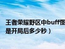 王者荣耀野区中buff怪出生时间（野区内buff怪的出生时间是开局后多少秒）