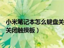 小米笔记本怎么键盘关闭触摸板设置（小米笔记本怎么键盘关闭触摸板）