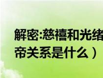 解密:慈禧和光绪是什么关系（慈禧与光绪皇帝关系是什么）