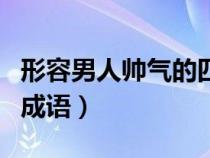 形容男人帅气的四字词语（形容男人酷帅气的成语）