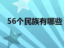 56个民族有哪些 名称（56个民族有哪些）