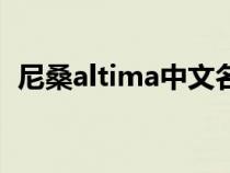 尼桑altima中文名（尼桑altima是什么车）