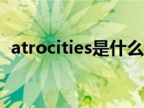 atrocities是什么意思（cities是什么意思）