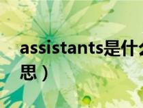 assistants是什么意思（assistant是什么意思）