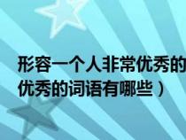 形容一个人非常优秀的词语有哪些四个字（形容一个人非常优秀的词语有哪些）