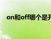 on和off哪个是开（on和off是开还是关）