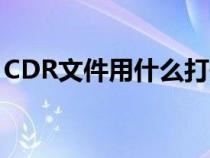 CDR文件用什么打开?（cdr文件用什么打开）