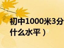 初中1000米3分钟什么水平（1000米3分钟什么水平）