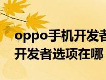 oppo手机开发者选项怎么关闭（oppo手机开发者选项在哪）