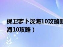 保卫萝卜深海10攻略图文详解_游戏狗手机版（保卫萝卜深海10攻略）