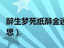 醉生梦死纸醉金迷什么意思（纸醉金迷什么意思）