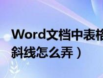 Word文档中表格中的斜线怎么弄（表格中的斜线怎么弄）