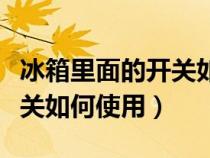 冰箱里面的开关如何使用视频（冰箱里面的开关如何使用）