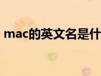 mac的英文名是什么意思（mac316英文名）