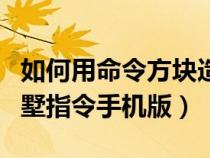 如何用命令方块造一栋别墅（命令方块生成别墅指令手机版）