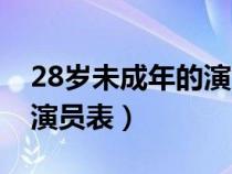 28岁未成年的演员表（28岁未成年电视剧年演员表）