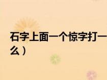 石字上面一个惊字打一成语（看图猜成语一个石一个惊是什么）