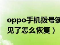 oppo手机拨号键不见了怎么恢复（拨号键不见了怎么恢复）