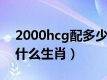 2000hcg配多少氯化钠（胸前戴朵大红花是什么生肖）