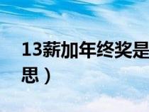 13薪加年终奖是什么意思（年终奖是什么意思）