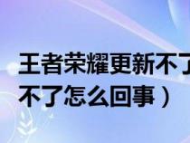 王者荣耀更新不了是怎么回事（王者荣耀更新不了怎么回事）