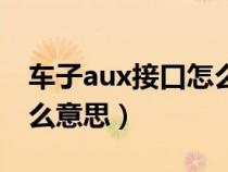 车子aux接口怎么使用（车上auxin接口是什么意思）