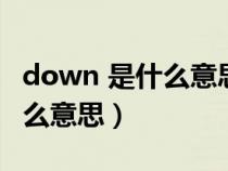 down 是什么意思中文翻译（down中文是什么意思）