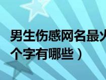 男生伤感网名最火的两个字（男生伤感网名两个字有哪些）