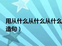 用从什么从什么从什么造句三年级（用从什么从什么从什么造句）