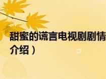 甜蜜的谎言电视剧剧情介绍大结局（甜蜜的谎言电视剧剧情介绍）