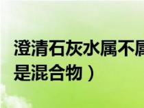 澄清石灰水属不属于混合物（澄清石灰水是不是混合物）