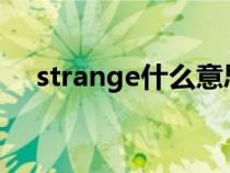 strange什么意思（stranger什么意思）