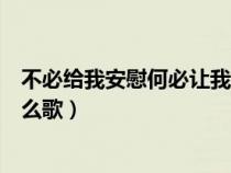 不必给我安慰何必让我心碎（不必给我安慰何必怕我伤悲什么歌）