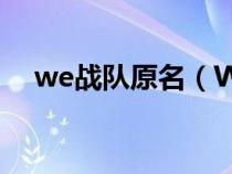 we战队原名（WE战队的成员都是谁啊）