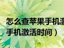 怎么查苹果手机激活时间和日期（怎么查苹果手机激活时间）