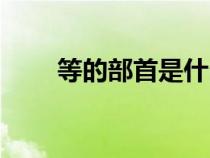 等的部首是什么（紧的部首是什么）