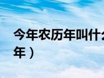 今年农历年叫什么年?（今年农历年是叫什么年）