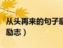 从头再来的句子励志四个字（从头再来的句子励志）