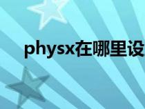 physx在哪里设置（physx怎么设置好）