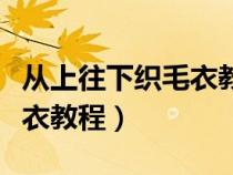 从上往下织毛衣教程初学视频（从上往下织毛衣教程）