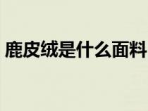 鹿皮绒是什么面料味大（鹿皮绒是什么面料）