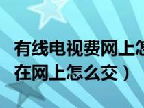 有线电视费网上怎么交支付宝的（有线电视费在网上怎么交）