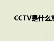 CCTV是什么意思（ctv是什么意思）