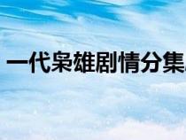 一代枭雄剧情分集剧情介绍（一代枭雄剧情）