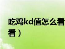 吃鸡kd值怎么看（吃鸡kd值是什么意思在哪看）