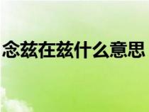 念兹在兹什么意思 视频（念兹在兹什么意思）