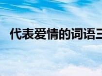 代表爱情的词语三个字（代表爱情的词语）